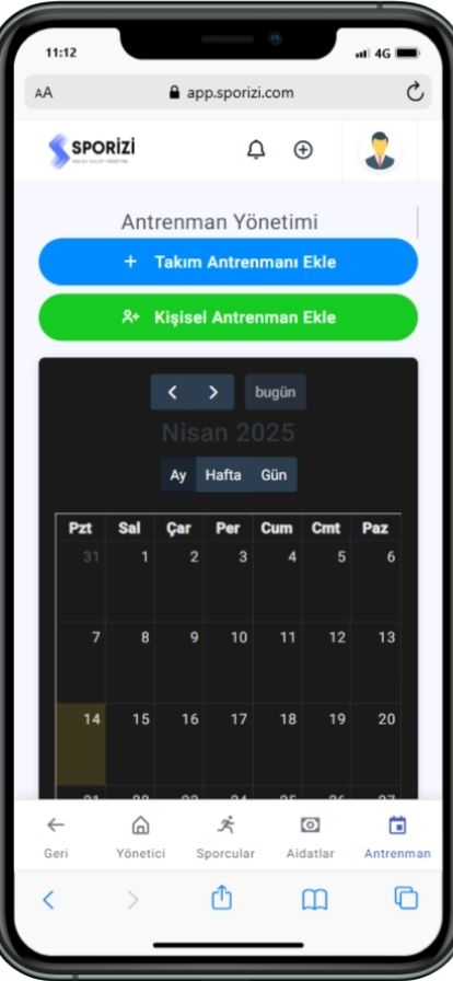 Antrenman Takibi Ekranı